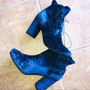 Blue Velvet booties